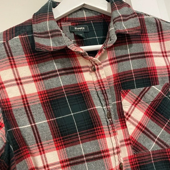 Plaid Roots Button-Up Shirt Red/Green - Picture 4 of 10